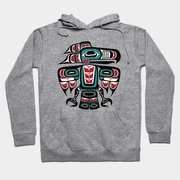 Haida Tlingit Native Raven Totem Hoodie by Beltschazar